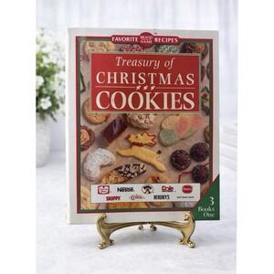 Vtg Treasury of Christmas Cookies Hardcover Cookbook Favorite Brand Name Recipes
